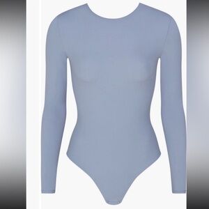 Skims Fits Everybody Long Sleeve Crewneck Bodysuit slate, XL